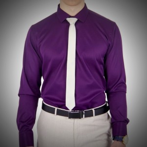 фиолетовая мужская рубашка